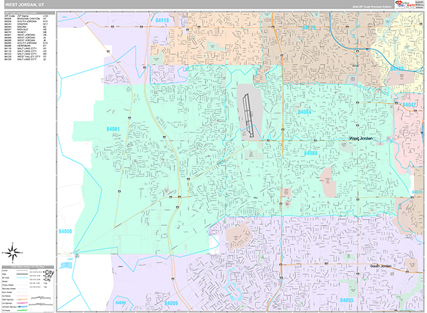 West Jordan, UT Zip Code Map
